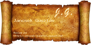 Jancsek Gusztáv névjegykártya